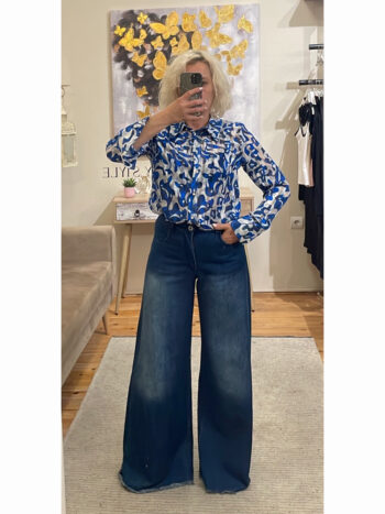 Πουκάμισο εμπριμέ στις απόχρωσης του μπλε